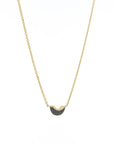 Luna Mini Necklace - Gold with Black Diamond Pave
