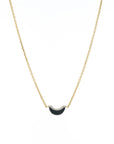 Luna Mini Necklace - Black Onyx & Diamond Pave Detail