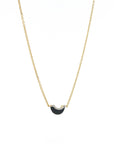 Luna Mini Necklace - Black Onyx & Diamond Pave Detail