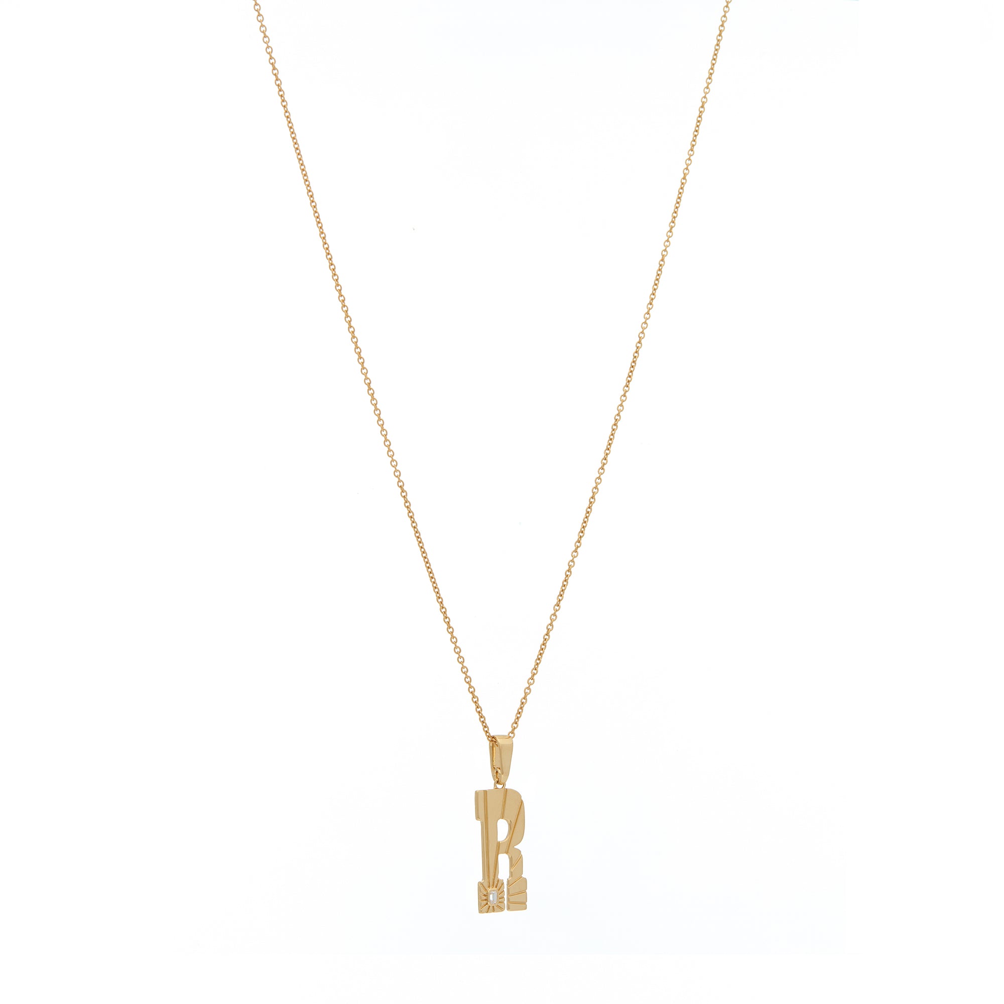 Ray of Light Initial Pendant - Medium