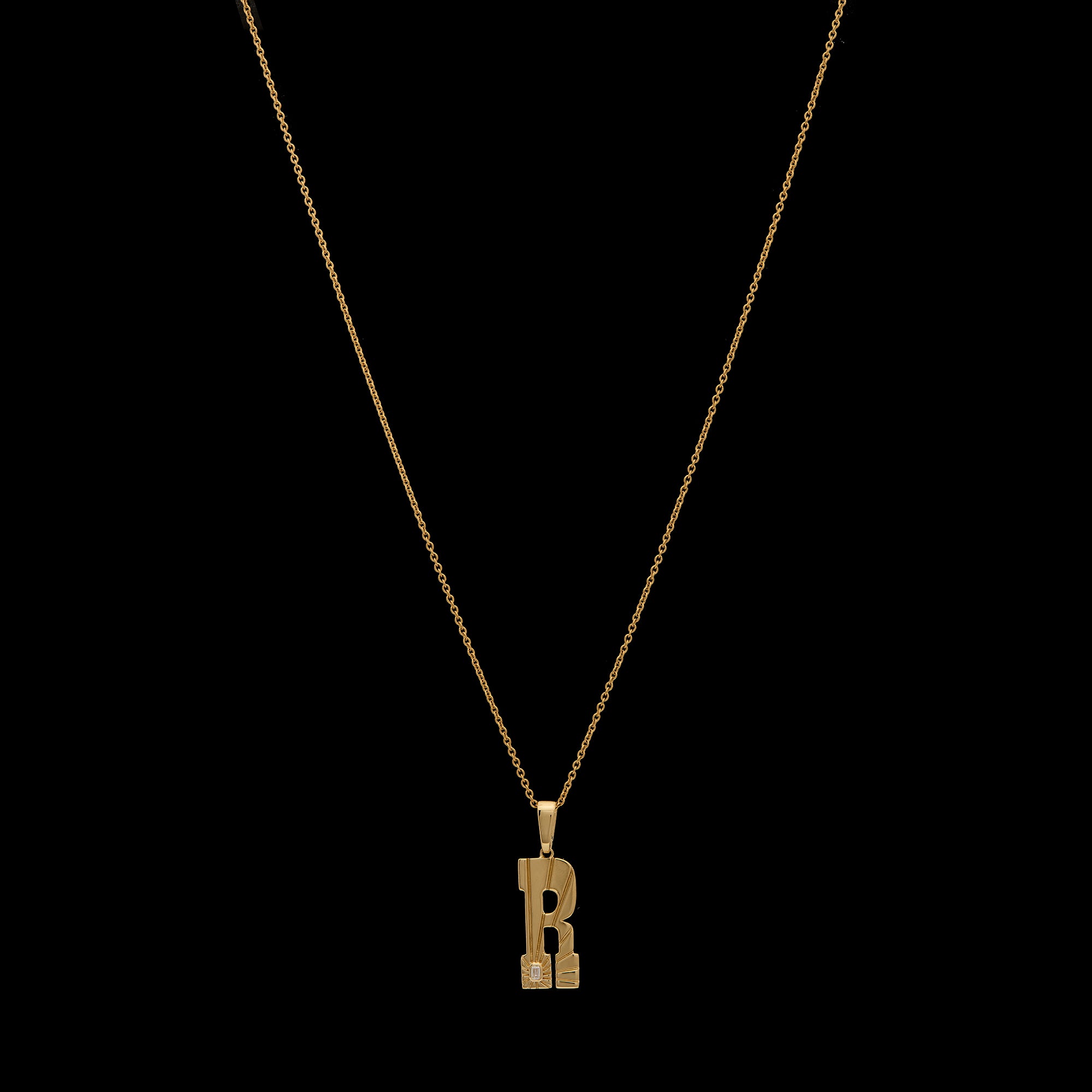 Ray of Light Initial Pendant - Medium