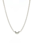 Luna Mini Necklace - Silver with Black Diamond Detail