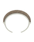 Luna Cuff - Silver with Brown Diamond Pave