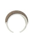 Luna Cuff - Silver with Brown Diamond Pave