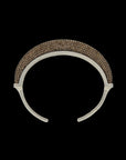 Luna Cuff - Silver Brown Diamond Pave