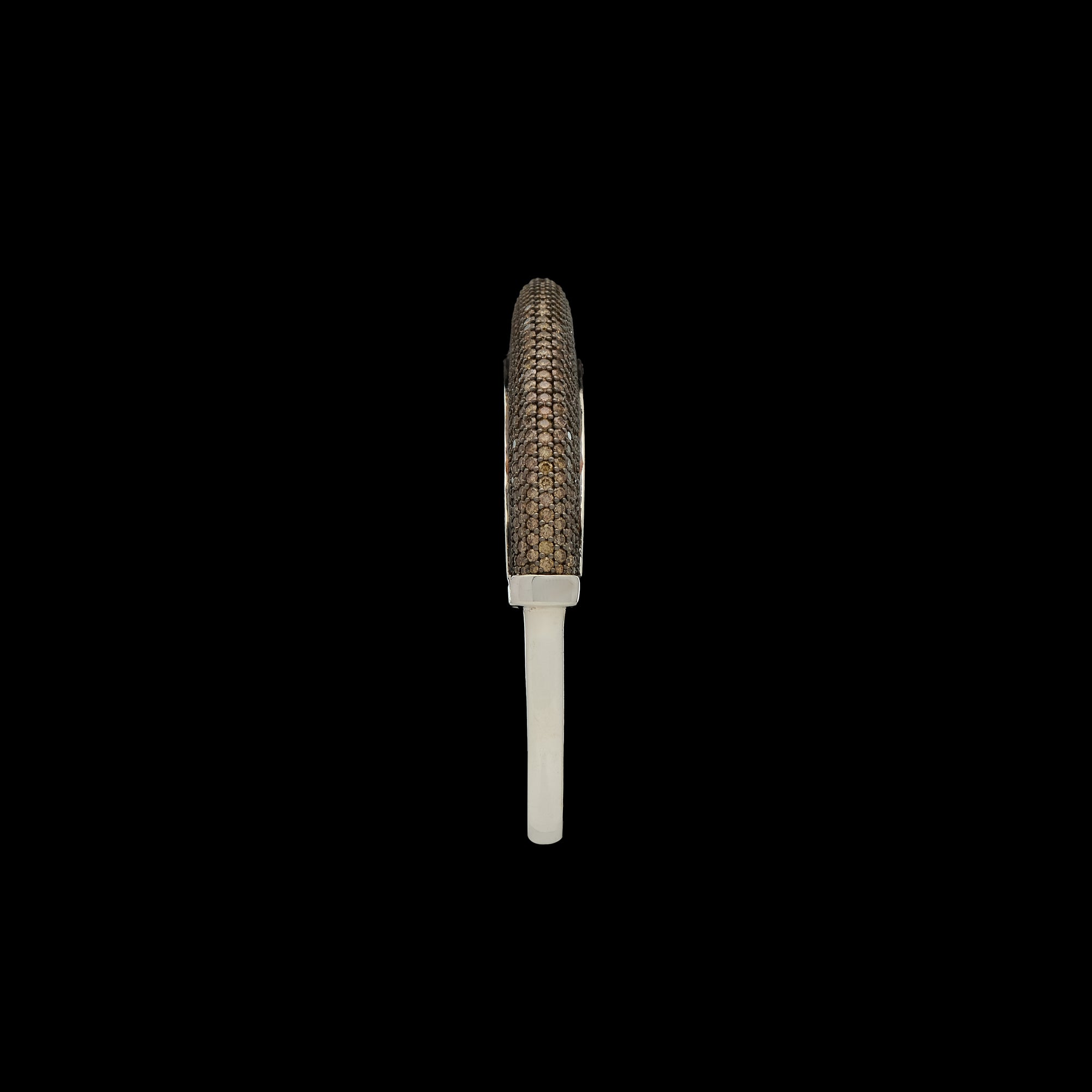 Luna Cuff - Silver Brown Diamond Pave