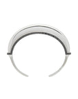 Luna Cuff - Silver with Black Diamond Detail