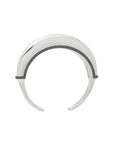 Luna Cuff - Silver with Black Diamond Detail