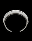 Luna Cuff - Silver Black Diamond Detail