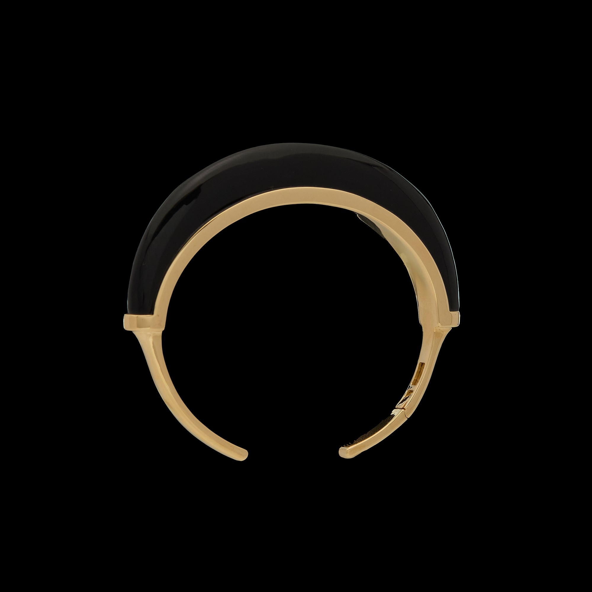 Luna Cuff - Gold &amp; Black Onyx
