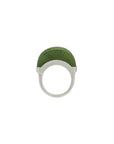 Luna Ring - Silver & Jade