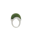 Luna Ring - Silver & Jade
