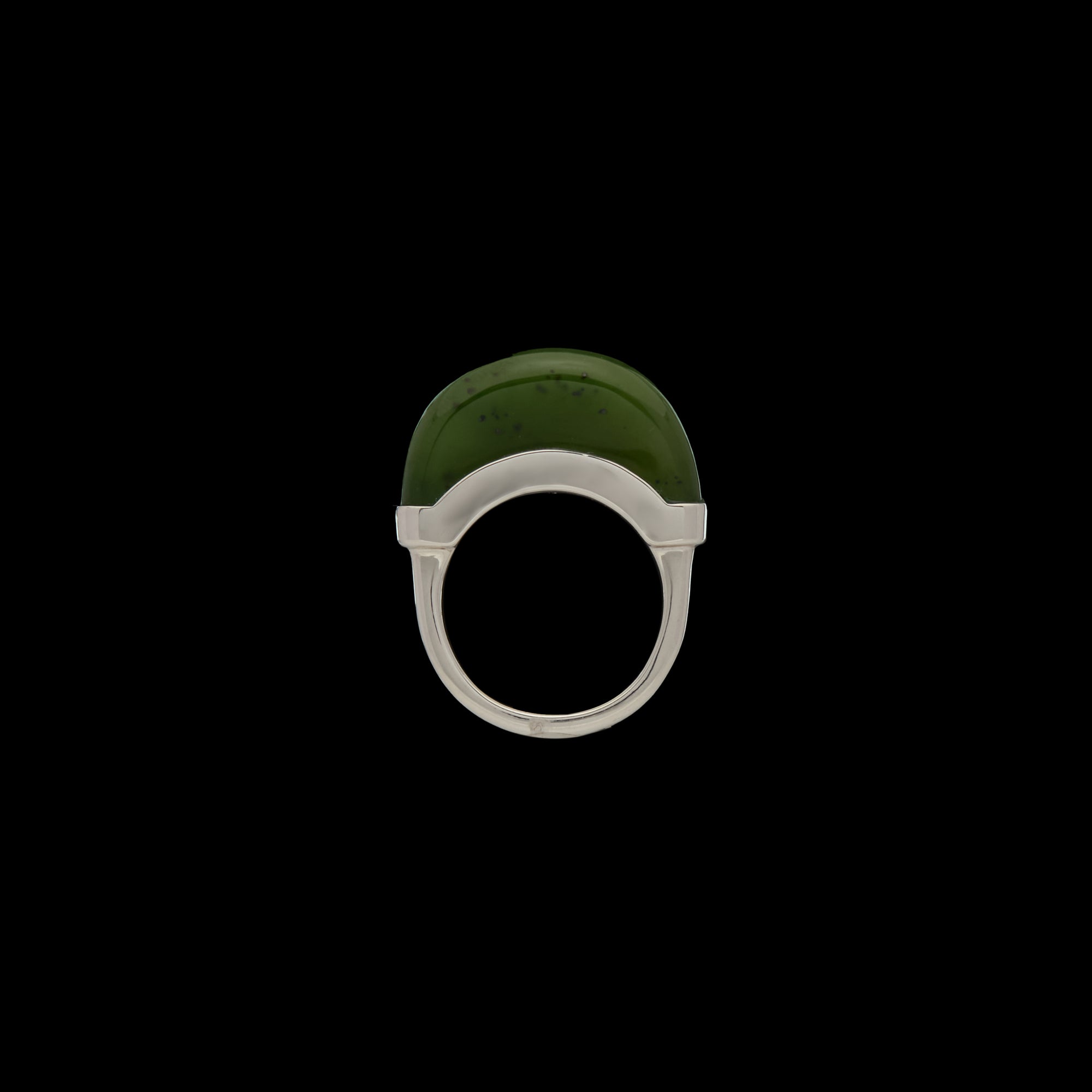 Luna Ring - Silver &amp; Jade
