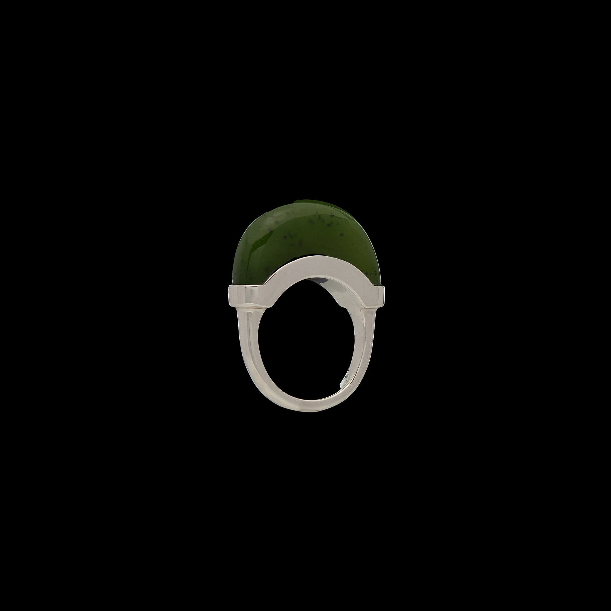 Luna Ring - Silver &amp; Jade