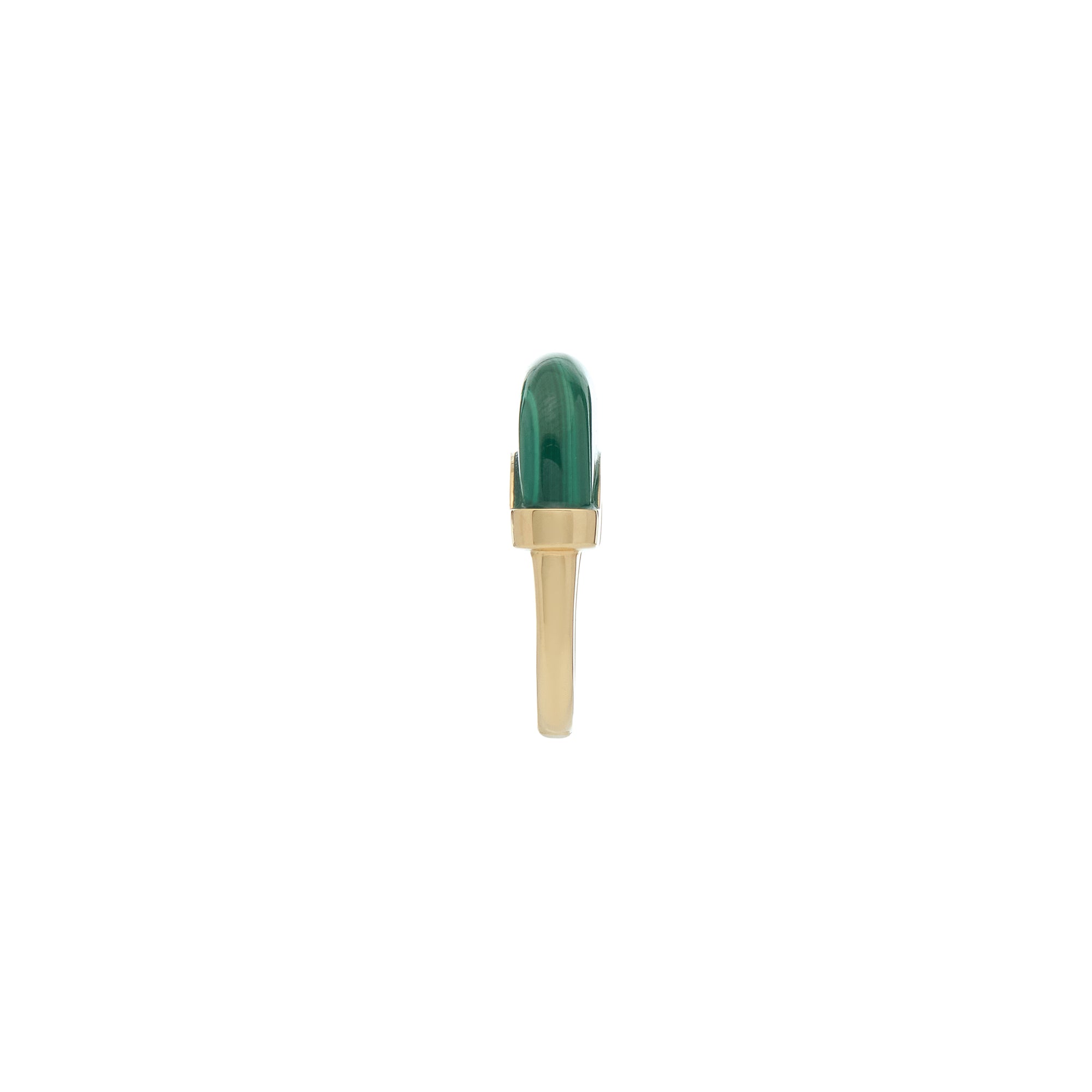 Luna Mini Ring - Gold Malachite