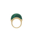 Luna Mini Ring - Gold Malachite