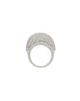 Luna  Ring - Silver with White Diamond Pave