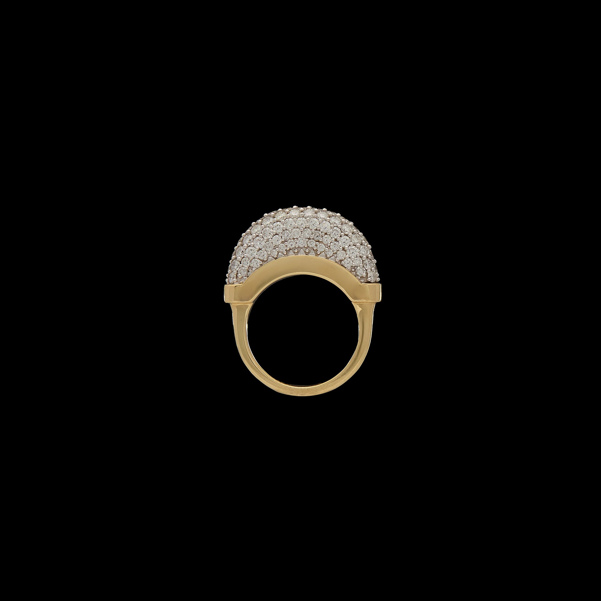 Luna Ring - Gold - White Diamond Pave