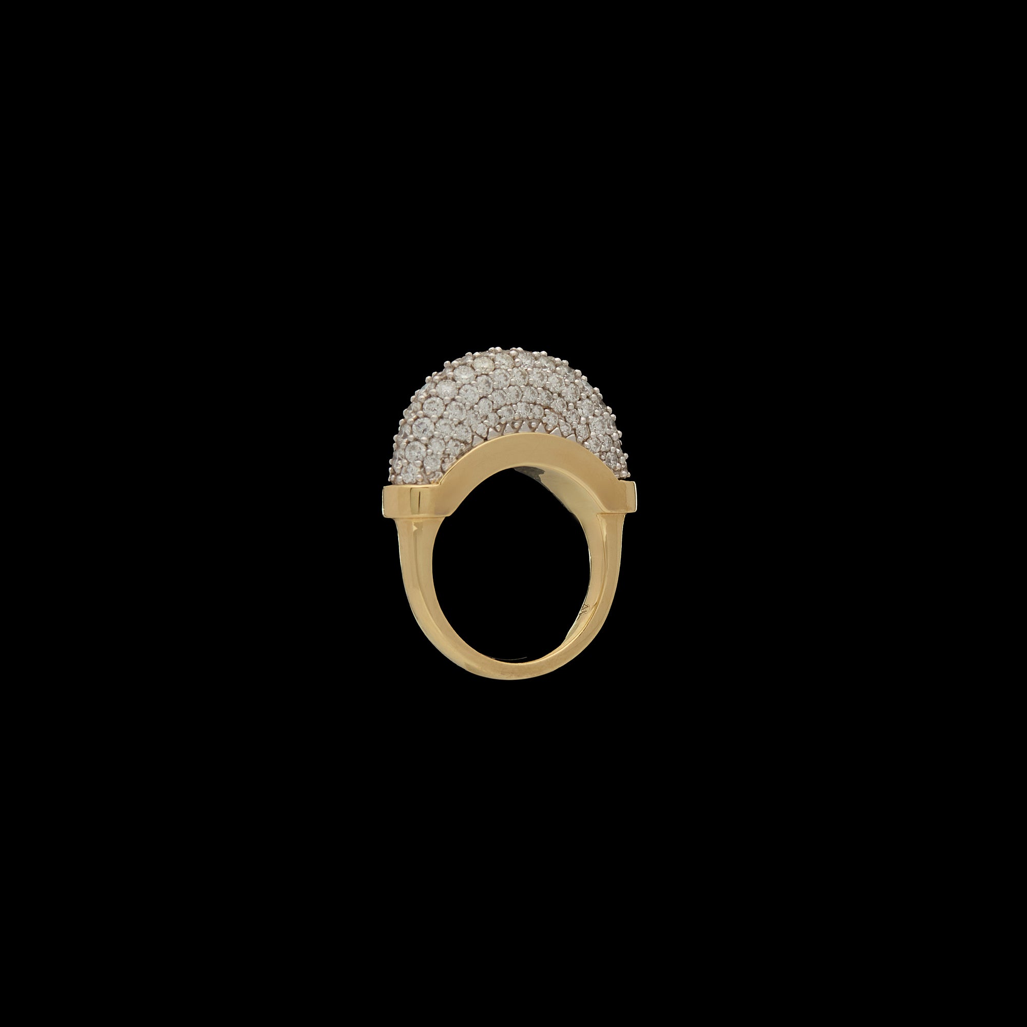 Luna Ring - Gold - White Diamond Pave