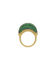 Luna Ring - Gold with Green Tsavorite Pave