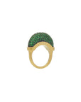 Luna Ring - Gold with Green Tsavorite Pave