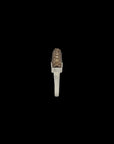 Luna Mini Ring - Silver with Brown  Diamond Pave