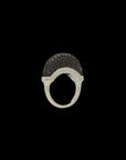 Luna Ring - Silver with Black Diamond Pave