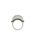 Luna Ring - Silver with Black Diamond Detail