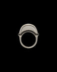 Luna Ring - Silver with Black Diamond Detail