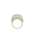 Luna Ring - Silver/Gold with Diamond Pave Detail