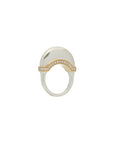 Luna Ring - Silver/Gold with Diamond Pave Detail