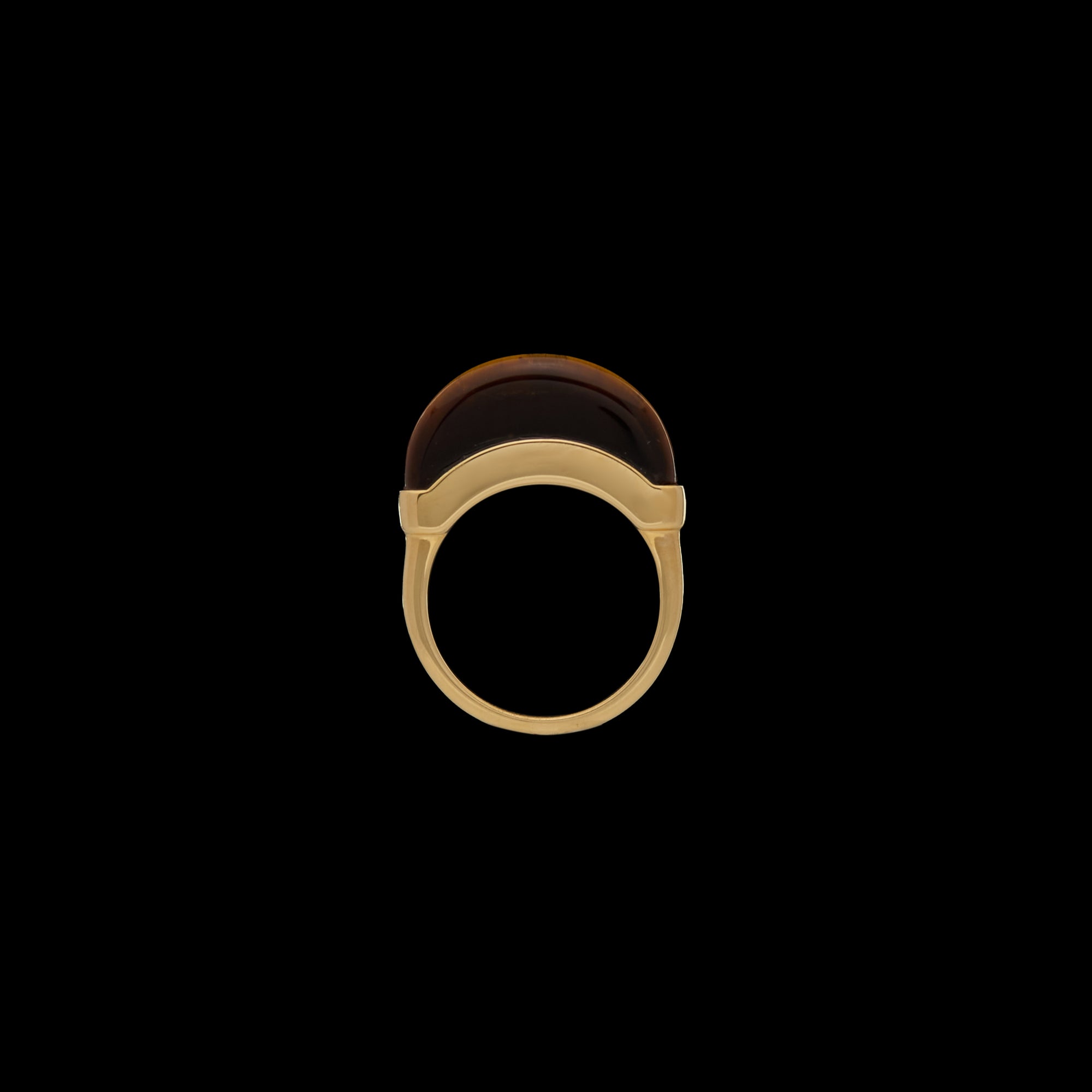 Luna Mini Ring - Gold &amp; Tiger Eye