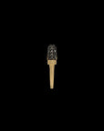 Luna Mini Ring - Gold with Black  Diamond Pave
