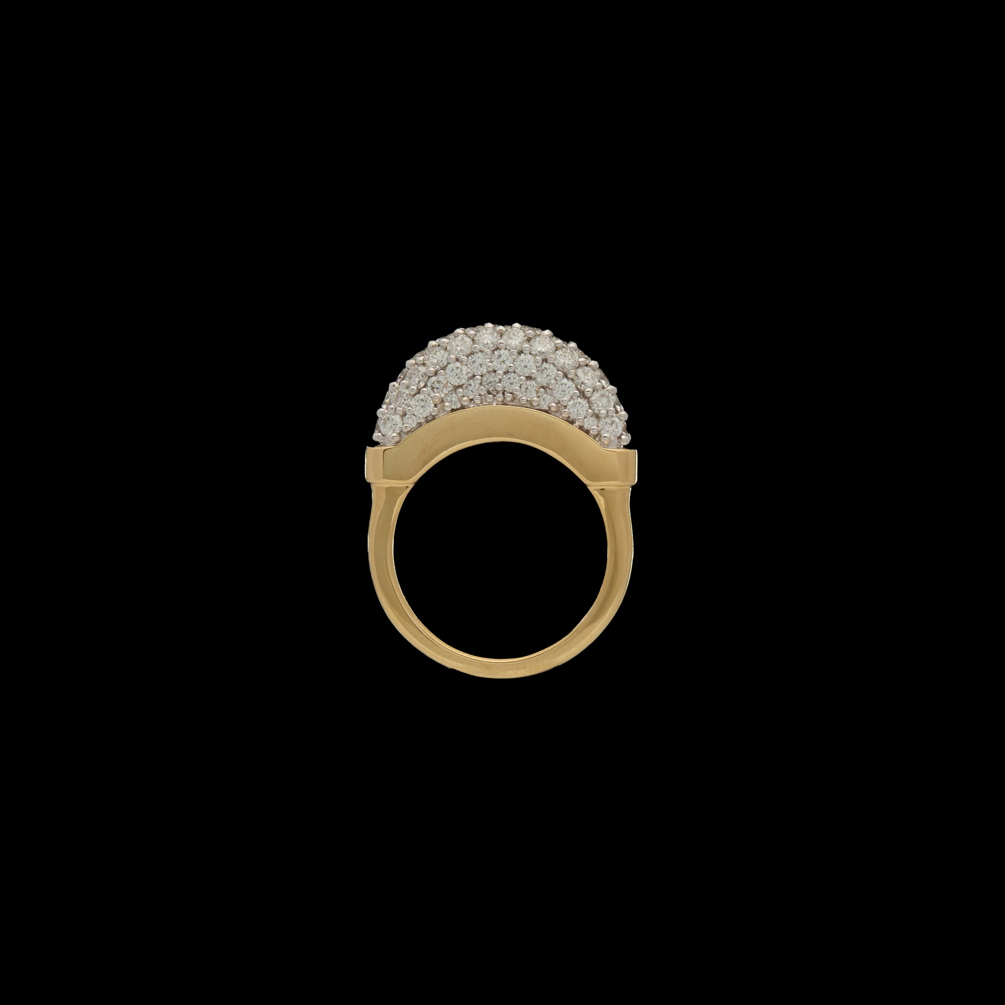 Luna Mini Ring- Gold Diamond Pave