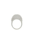 Luna Mini Ring- White Gold Diamond Pave