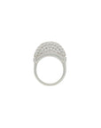 Luna Mini Ring - Silver with White Diamond Pave