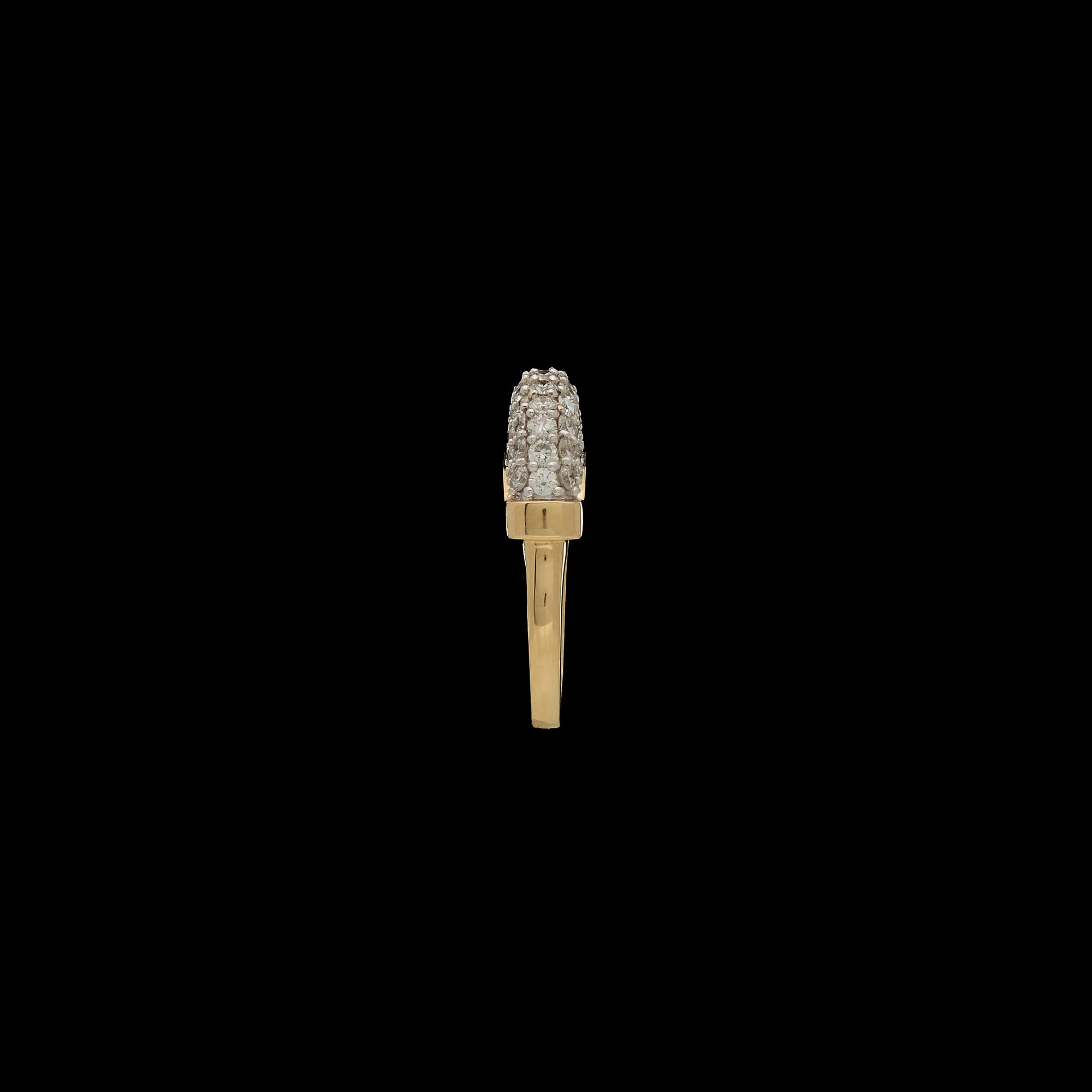 Luna Mini Ring- Gold Diamond Pave