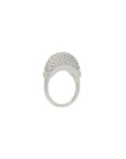 Luna Mini Ring - Silver with White Diamond Pave