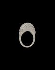 Luna Mini Ring - Silver with White Diamond Pave