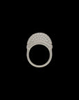 Luna Mini Ring - Silver with White Diamond Pave