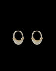 Luna Small Hoops - Silver/Gold with Diamond Detail