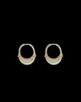 Luna Small Hoops - Silver/Gold with Diamond Detail