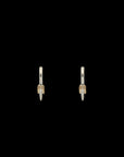 Luna Small Hoops - Silver/Gold with Diamond Detail