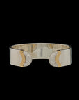 Doppia Luna Wide Cuff- Silver/Gold Diamond Pave