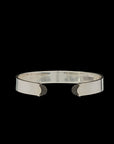 Doppia Luna Slim Cuff - Silver Black Diamond Pave