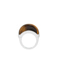 Luna Ring - Silver & Tiger Eye