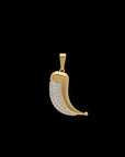 Wyld Dorian Horn - Yellow Gold and Diamond Pave