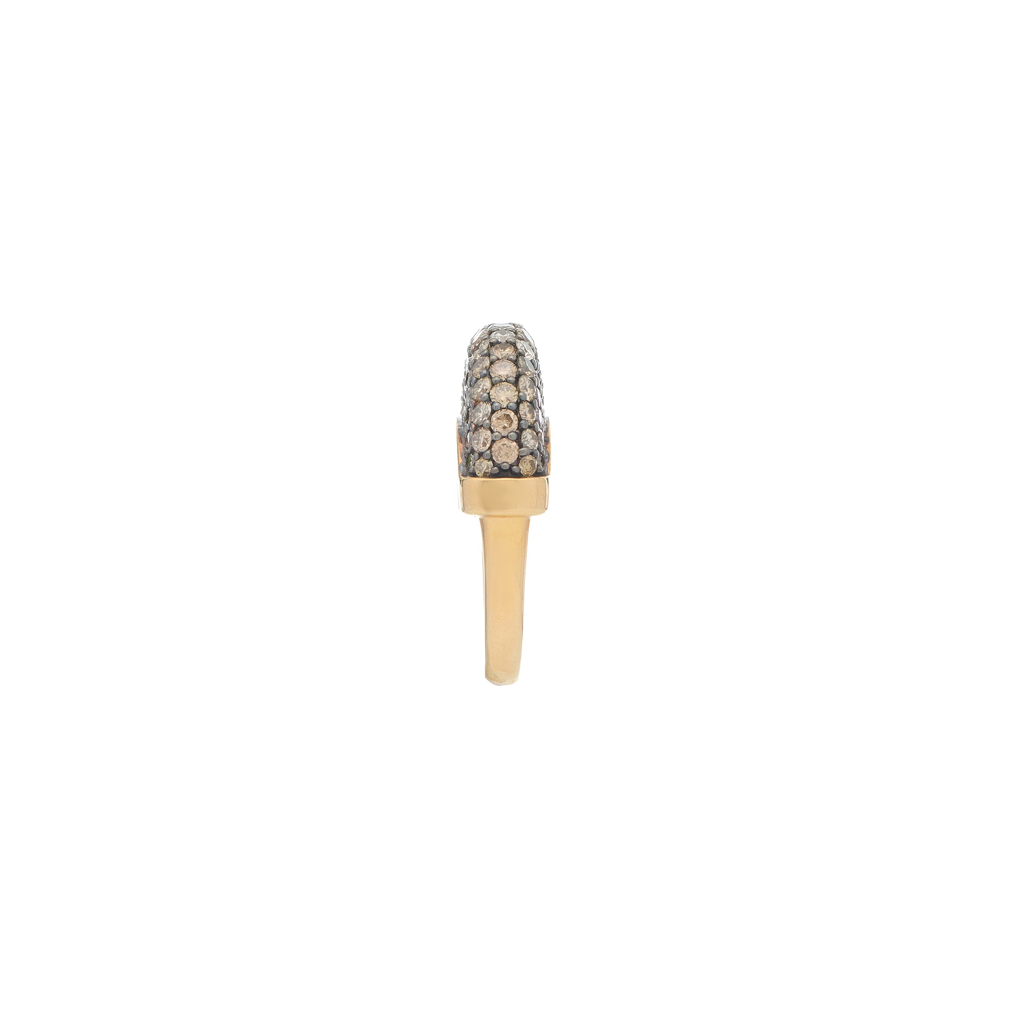 Luna Ring - Gold with Brown Diamond Pave