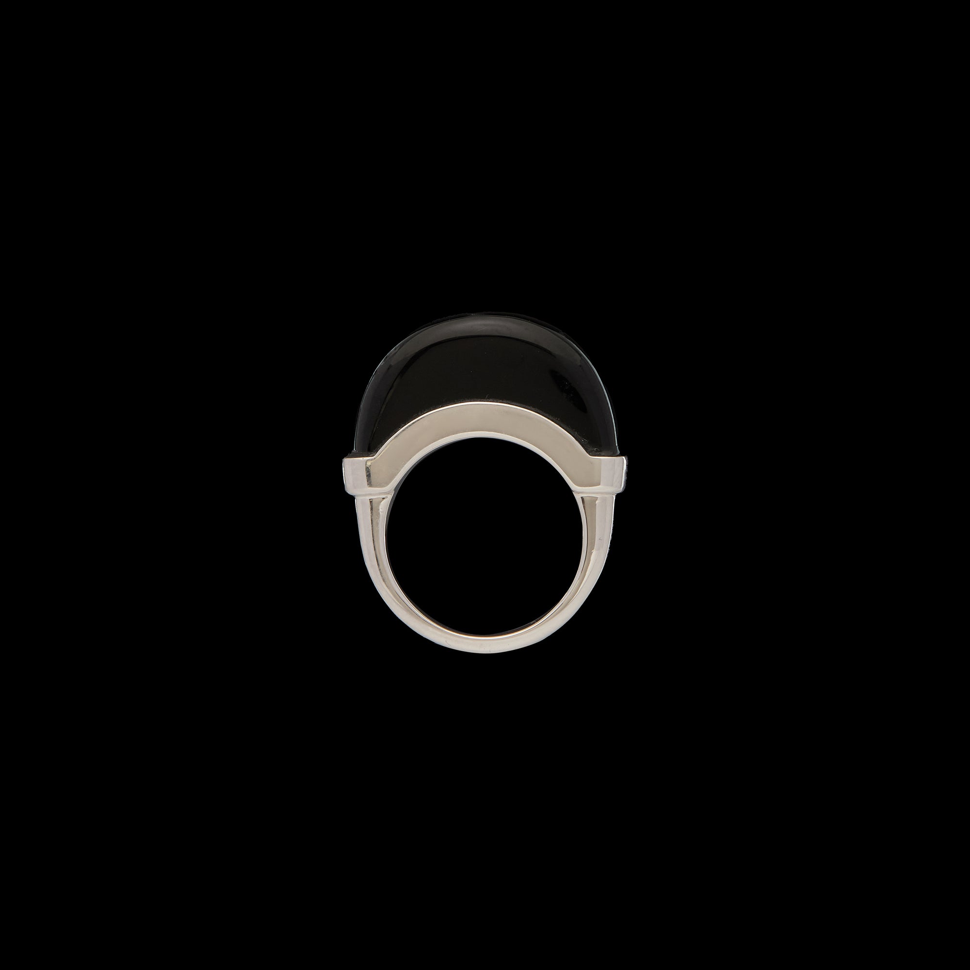 Luna Ring - Silver &amp; Onyx