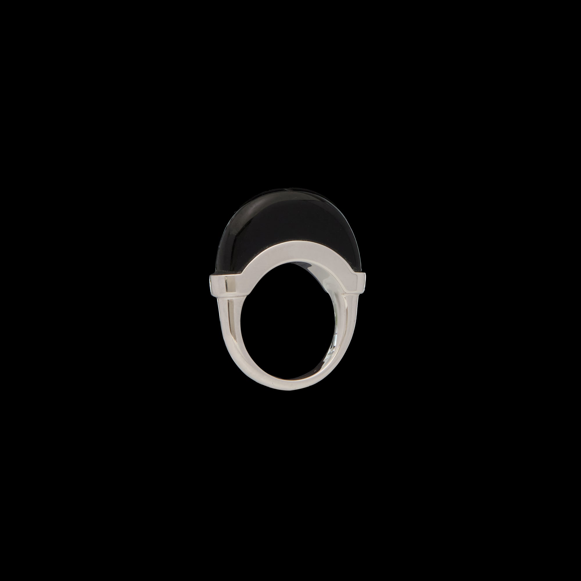 Luna Ring - Silver &amp; Onyx